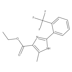 ethyl 5-methyl-2-[2-(trifluoromethyl)phenyl]-1H-imidazole-4-carboxylate Structure