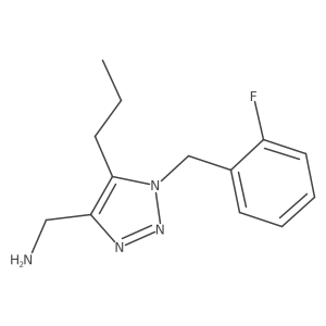{1-[(2-fluorophenyl)methyl]-5-propyl-1H-1,2,3-triazol-4-yl}methanamine结构式
