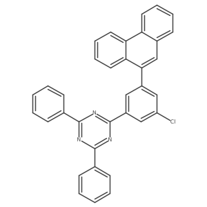 2-[3-Chloro-5-(9-phenanthryl)phenyl]-4,6-diphenyl-1,3,5-triazine Structure