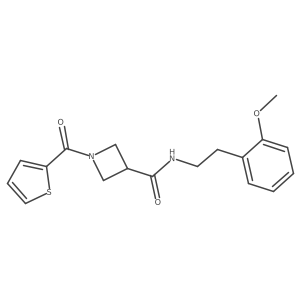 N-(2-methoxyphenethyl)-1-(thiophene-2-carbonyl)azetidine-3-carboxamide结构式