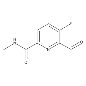 2-Pyridinecarboxamide, 5-fluoro-6-formyl-N-methyl- Structure