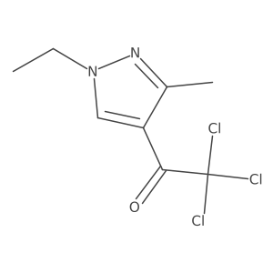 2,2,2-Trichloro-1-(1-ethyl-3-methylpyrazol-4-yl)ethanone Structure