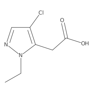 2-(4-Chloro-1-ethyl-1H-pyrazol-5-yl)acetic acid结构式