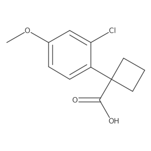 1-(2-Chloro-4-methoxyphenyl)cyclobutane-1-carboxylic acid结构式