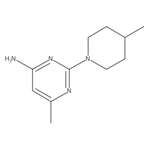 6-Methyl-2-(4-methylpiperidin-1-yl)pyrimidin-4-amine Structure