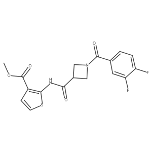 Methyl 2-(1-(3,4-difluorobenzoyl)azetidine-3-carboxamido)thiophene-3-carboxylate Structure