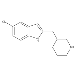 5-chloro-2-[(piperidin-3-yl)methyl]-1H-indole结构式