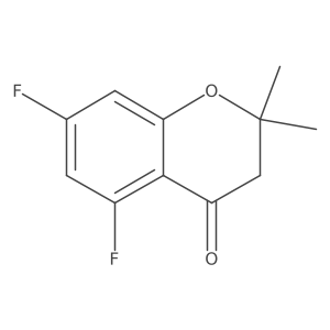 5,7-difluoro-2,2-dimethyl-3,4-dihydro-2H-1-benzopyran-4-one结构式