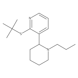 2-(tert-Butylthio)-3-(1-propylpiperidin-2-yl)pyridine结构式