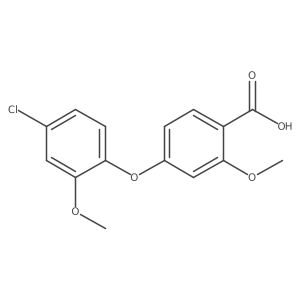Benzoic acid, 4-(4-chloro-2-methoxyphenoxy)-2-methoxy-结构式
