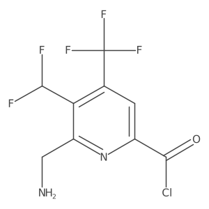 2-(Aminomethyl)-3-(difluoromethyl)-4-(trifluoromethyl)pyridine-6-carbonyl chloride结构式