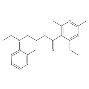 N-{2-[ethyl(2-methylphenyl)amino]ethyl}-2,4-dimethyl-6-(methylsulfanyl)pyrimidine-5-carboxamide结构式