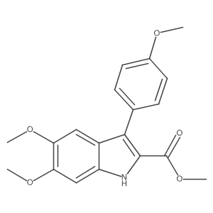 Methyl 5,6-dimethoxy-3-(4-methoxyphenyl)-1H-indole-2-carboxylate Structure