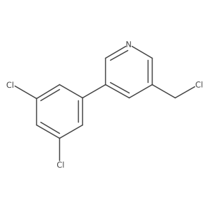 3-(Chloromethyl)-5-(3,5-dichlorophenyl)pyridine结构式