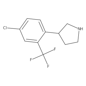 3-[4-Chloro-2-(trifluoromethyl)phenyl]pyrrolidine Structure