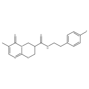 N-(4-fluorophenethyl)-7-methyl-6-oxo-2,3,4,6-tetrahydropyrimido[2,1-b][1,3]thiazine-3-carboxamide结构式