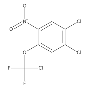 1,2-Dichloro-4-[chloro(difluoro)-methoxy]-5-nitro-benzene结构式