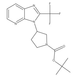 (S)-tert-butyl 3-(2-(trifluoromethyl)-3H-imidazo[4,5-b]pyridin-3-yl)pyrrolidine-1-carboxylate结构式