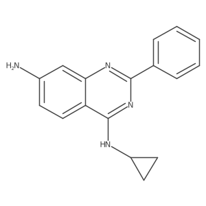 N~4~-Cyclopropyl-2-Phenylquinazoline-4,7-Diamine结构式