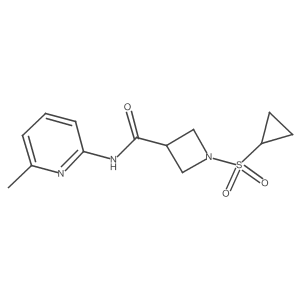 1-(cyclopropylsulfonyl)-N-(6-methylpyridin-2-yl)azetidine-3-carboxamide结构式
