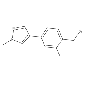 4-[4-(Bromomethyl)-3-fluorophenyl]-1-methyl-1h-pyrazole结构式