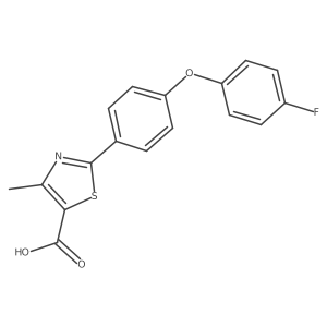 2-[4-(4-Fluorophenoxy)phenyl]-4-methyl-1,3-thiazole-5-carboxylic acid结构式