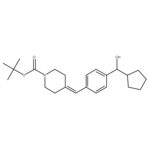 Tert-butyl 4-{4-[cyclopentyl(hydroxy)methyl]benzylidene}piperidine-1-carboxylate结构式