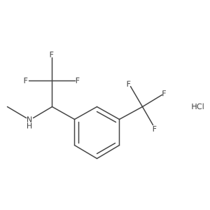 Methyl({2,2,2-trifluoro-1-[3-(trifluoromethyl)phenyl]ethyl})amine hydrochloride Structure