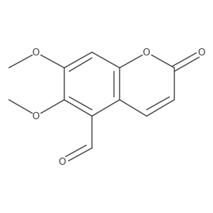 6,7-dimethoxy-2-oxo-2H-chromene-5-carbaldehyde结构式