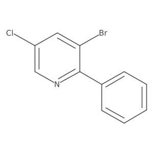 3-Bromo-5-chloro-2-phenylpyridine结构式