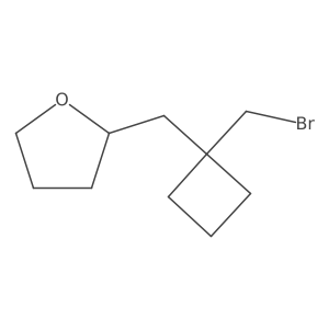 2-([1-(Bromomethyl)cyclobutyl]methyl)oxolane Structure