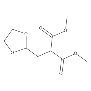 (1,3-Dioxolan-2-ylmethyl)propanedioic acid dimethyl ester Structure