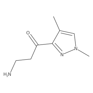 3-amino-1-(1,4-dimethyl-1H-pyrazol-3-yl)propan-1-one Structure