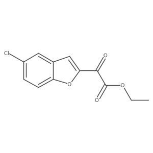 Ethyl 2-(5-chloro-1-benzofuran-2-yl)-2-oxoacetate结构式