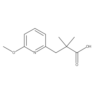 3-(6-Methoxypyridin-2-yl)-2,2-dimethylpropanoic acid结构式