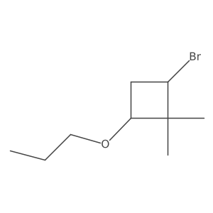2-Bromo-1,1-dimethyl-4-propoxycyclobutane结构式