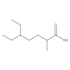 5-Ethyl-2-methylheptanoic acid结构式