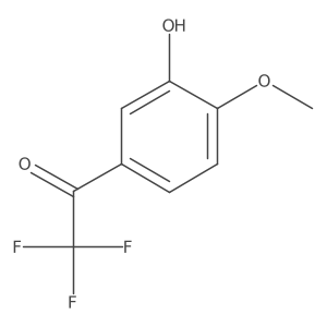 2,2,2-Trifluoro-1-(3-hydroxy-4-methoxyphenyl)ethan-1-one结构式