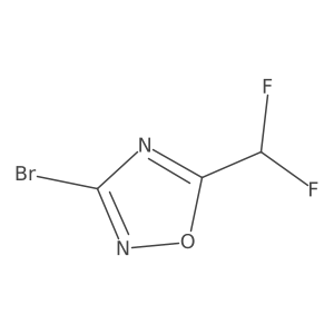 3-Bromo-5-(difluoromethyl)-1,2,4-oxadiazole结构式