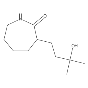 3-(3-Hydroxy-3-methylbutyl)azepan-2-one Structure