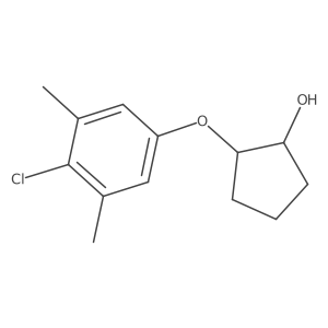 (1S,2S)-2-(4-chloro-3,5-dimethylphenoxy)cyclopentan-1-ol结构式