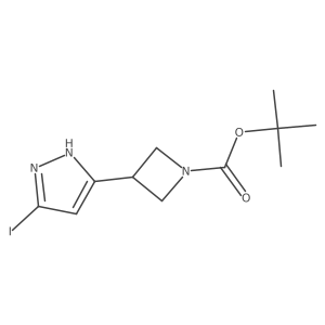 Tert-butyl 3-(5-iodo-1h-pyrazol-3-yl)azetidine-1-carboxylate结构式