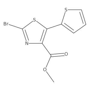 Methyl 2-bromo-5-(thiophen-2-yl)-1,3-thiazole-4-carboxylate Structure