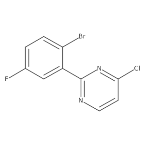2-(2-Bromo-5-fluorophenyl)-4-chloropyrimidine Structure