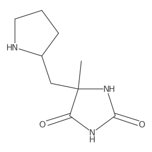 5-Methyl-5-(pyrrolidin-2-ylmethyl)imidazolidine-2,4-dione Structure