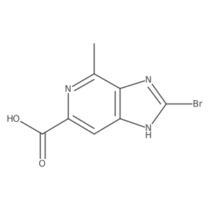 2-Bromo-4-methyl-1H-imidazo[4,5-c]pyridine-6-carboxylic acid结构式