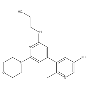 2-((5-Amino-2-methyl-6'-morpholino-[3,4'-bipyridin]-2'-yl)amino)ethanol结构式