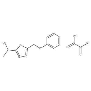 1-[5-(Phenoxymethyl)-1,3,4-oxadiazol-2-yl]ethan-1-amine, oxalic acid Structure
