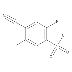 4-Cyano-2,5-difluorobenzene-1-sulfonyl chloride结构式