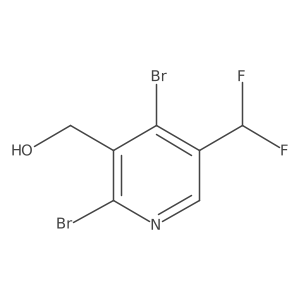 (2,4-Dibromo-5-(difluoromethyl)pyridin-3-yl)methanol结构式